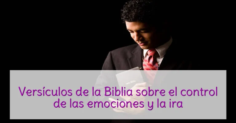 Versículos de la Biblia sobre el control de las emociones y la ira