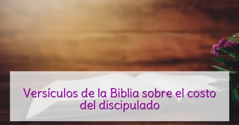 Versículos de la Biblia sobre el costo del discipulado