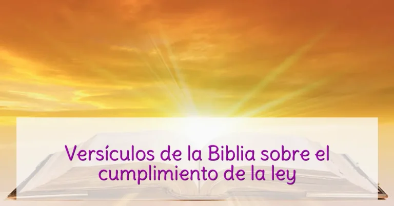Versículos de la Biblia sobre el cumplimiento de la ley