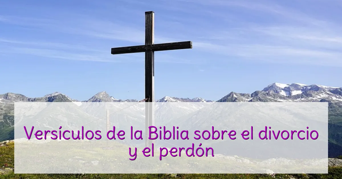 Versículos de la Biblia sobre el divorcio y el perdón