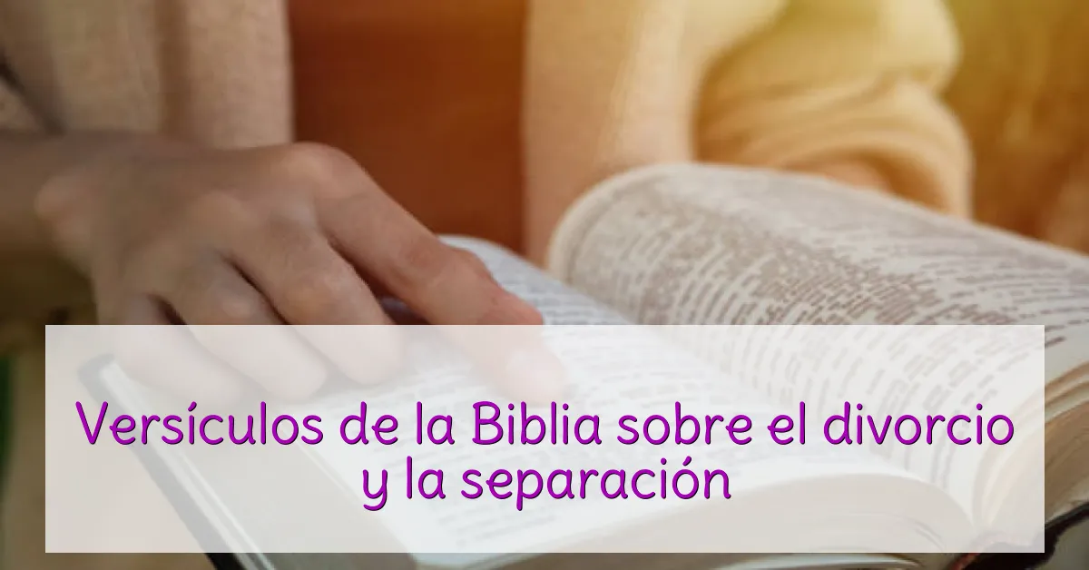 Versículos de la Biblia sobre el divorcio y la separación