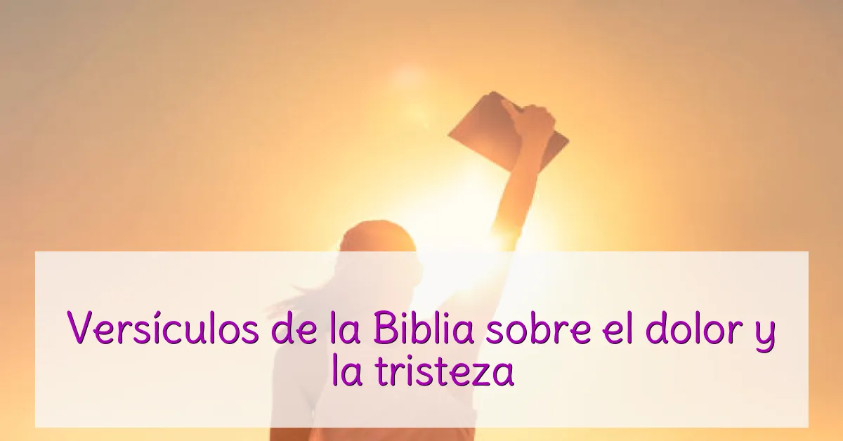 Versículos de la Biblia sobre el dolor y la tristeza