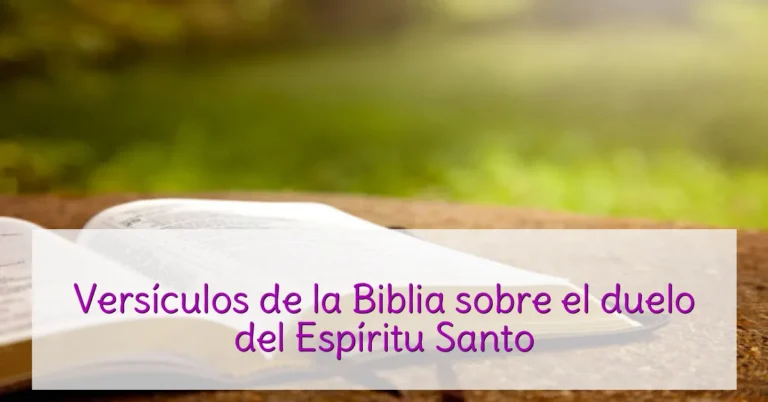 Versículos de la Biblia sobre el duelo del Espíritu Santo