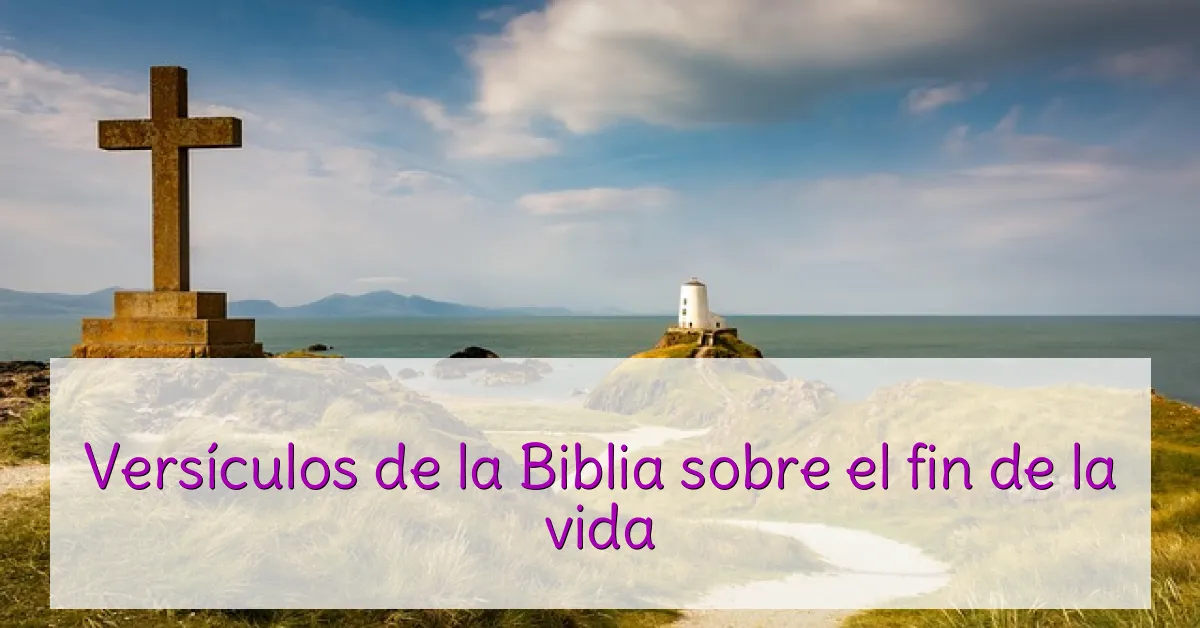 Versículos de la Biblia sobre el fin de la vida