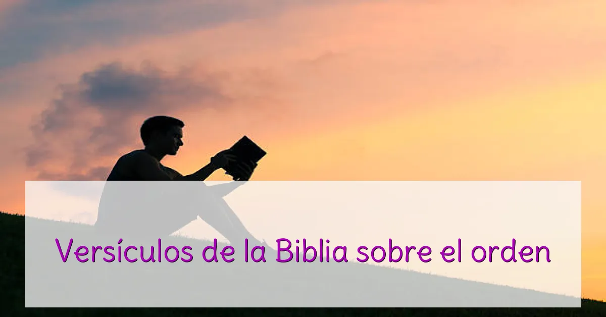 Versículos de la Biblia sobre el orden