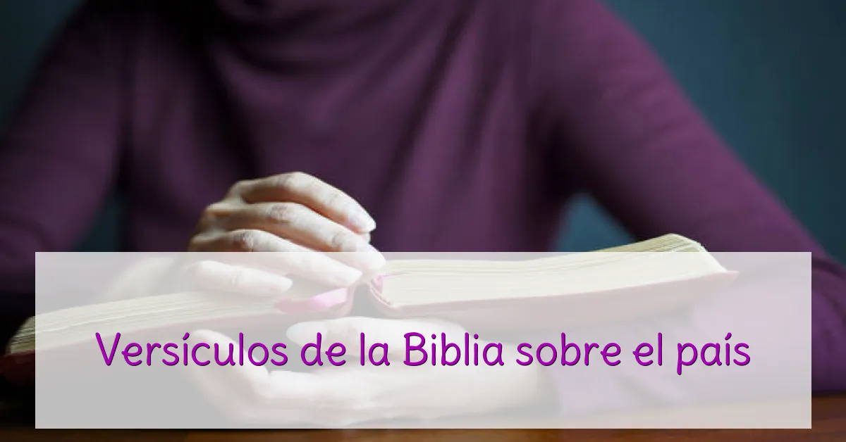 Versículos de la Biblia sobre el país