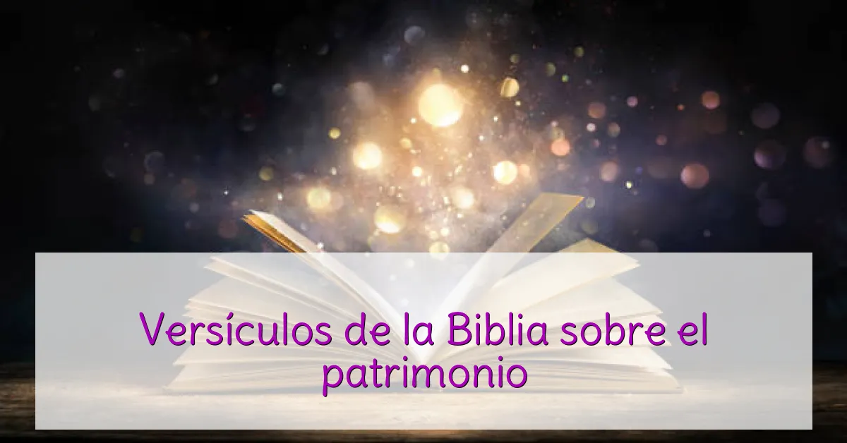 Versículos de la Biblia sobre el patrimonio