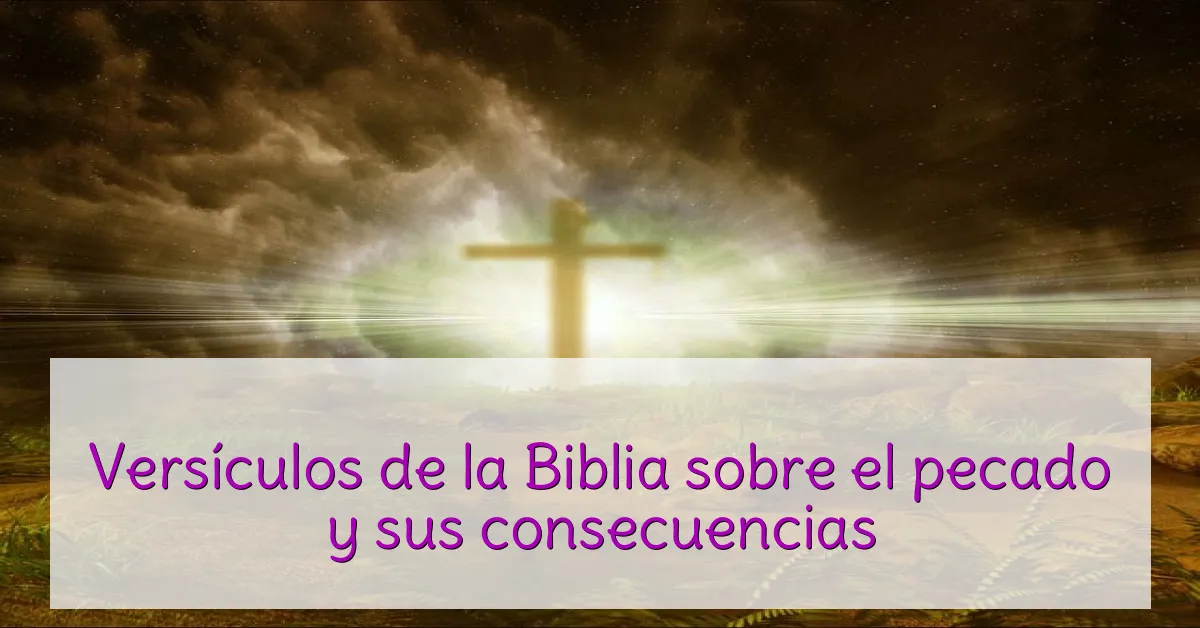 Versículos de la Biblia sobre el pecado y sus consecuencias