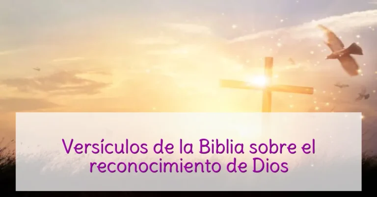 Versículos de la Biblia sobre el reconocimiento de Dios