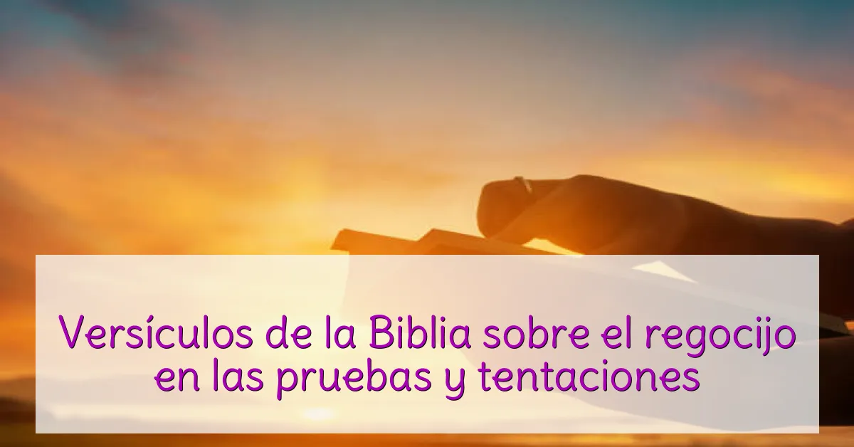 Versículos de la Biblia sobre el regocijo en las pruebas y tentaciones