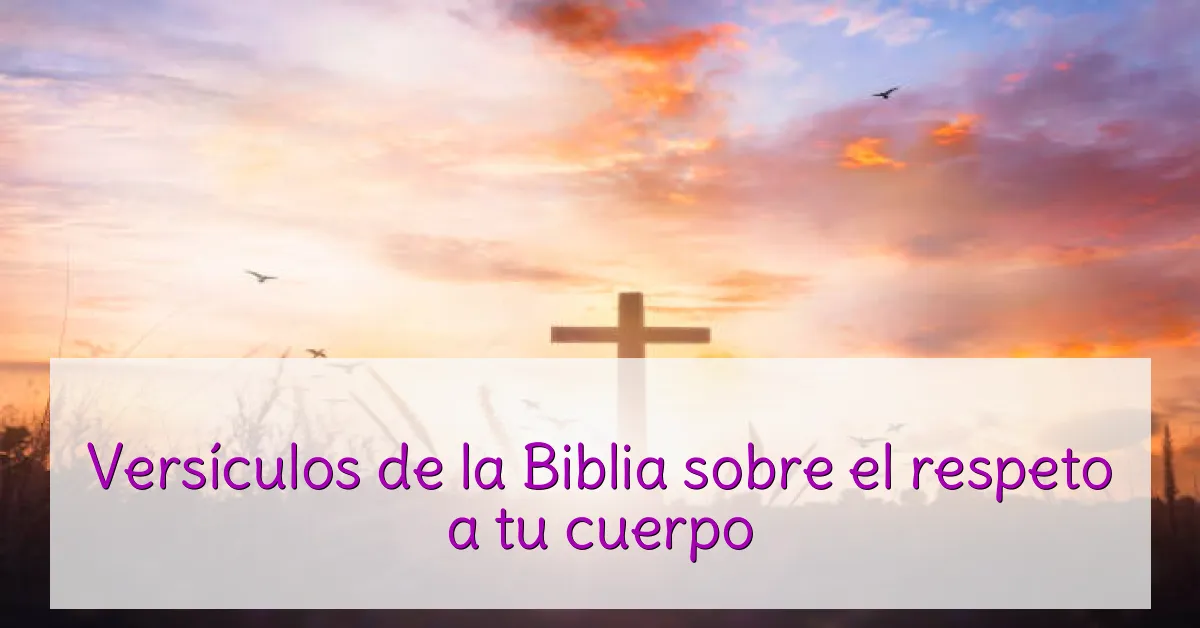 Versículos de la Biblia sobre el respeto a tu cuerpo