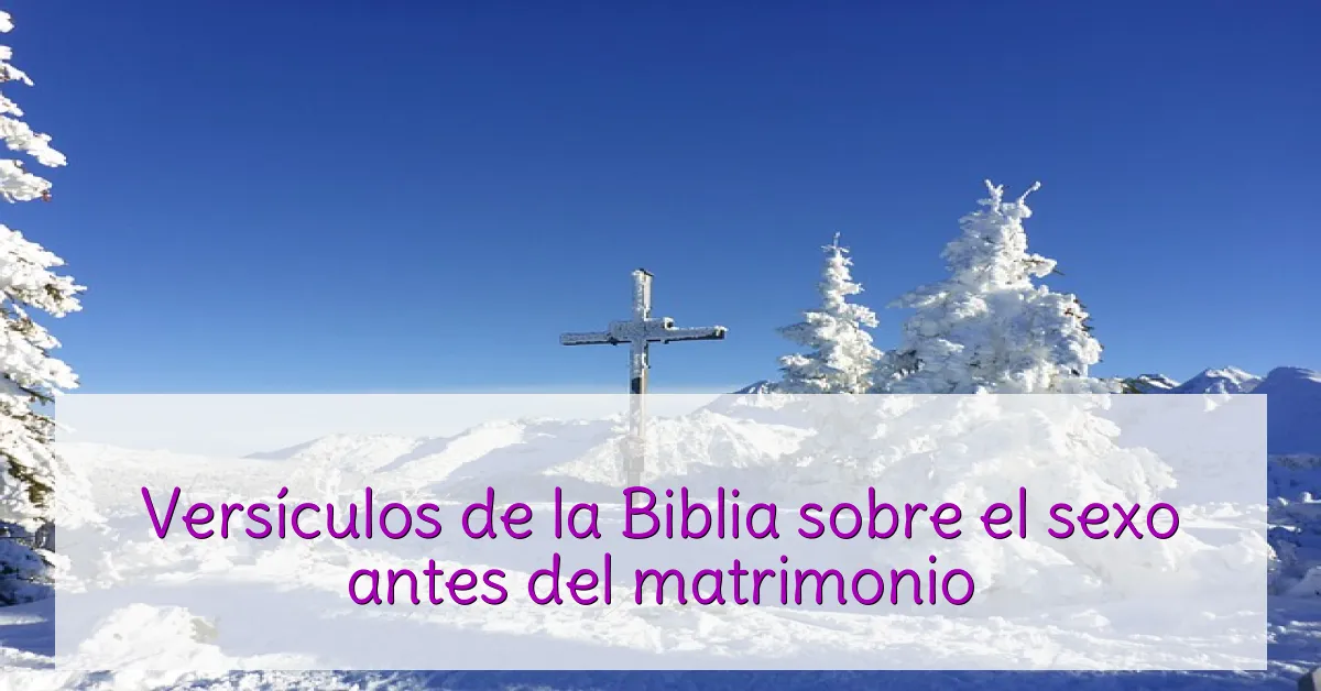 Versículos de la Biblia sobre el sexo antes del matrimonio
