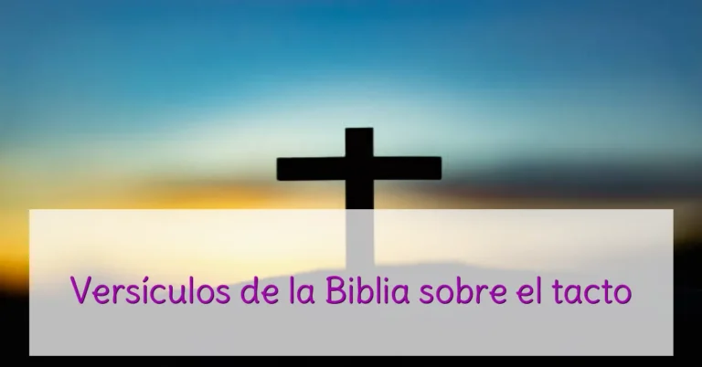 Versículos de la Biblia sobre el tacto
