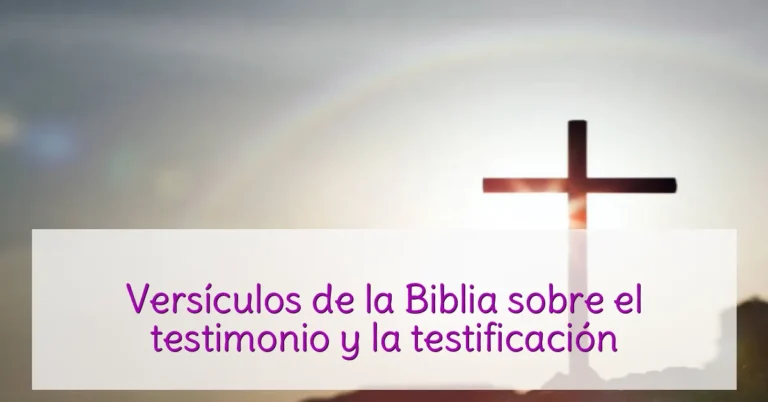 Versículos de la Biblia sobre el testimonio y la testificación