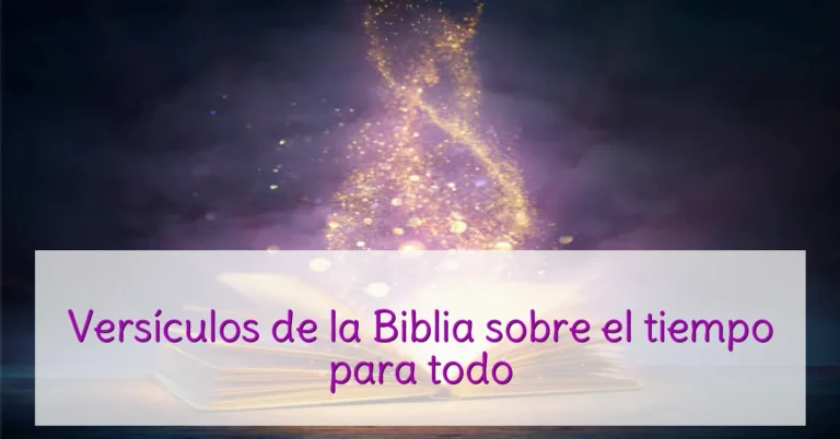 Versículos de la Biblia sobre el tiempo para todo