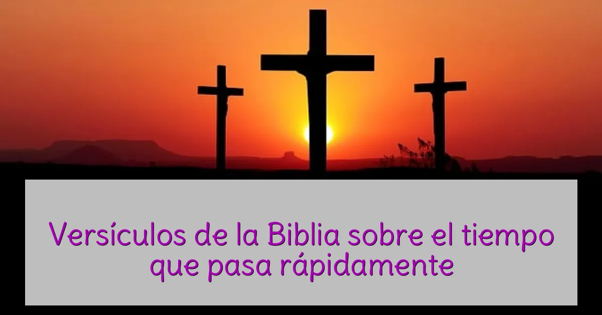 Versículos de la Biblia sobre el tiempo que pasa rápidamente