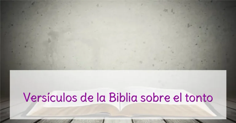 Versículos de la Biblia sobre el tonto