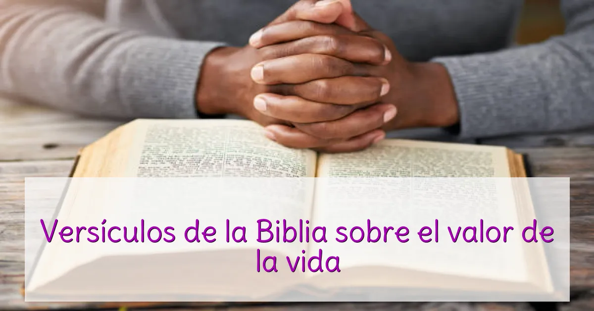 Versículos de la Biblia sobre el valor de la vida