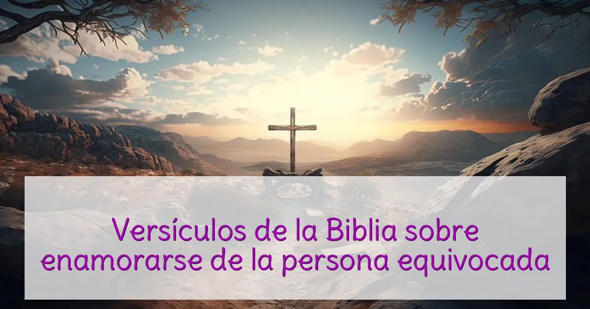 Versículos de la Biblia sobre enamorarse de la persona equivocada