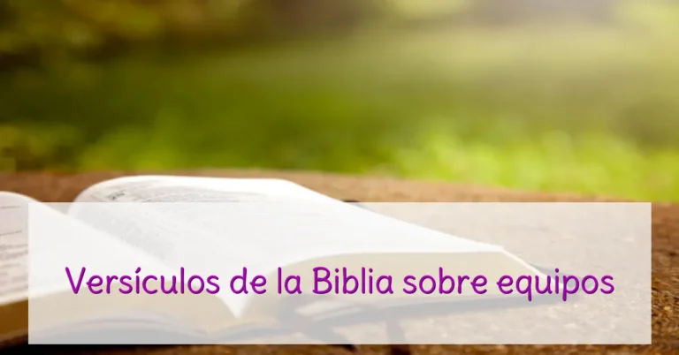 Versículos de la Biblia sobre equipos