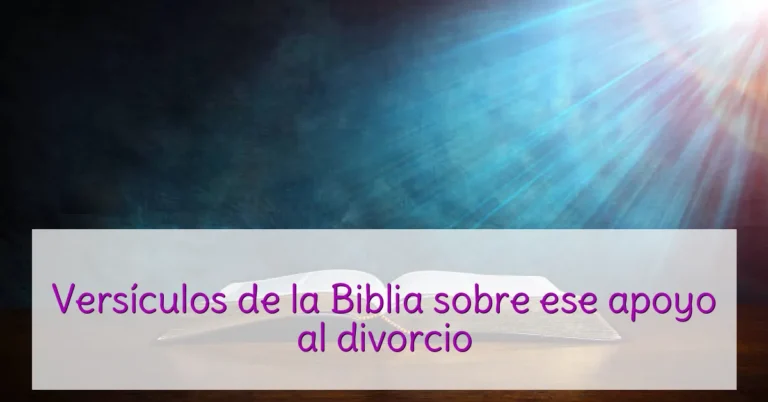 Versículos de la Biblia sobre ese apoyo al divorcio