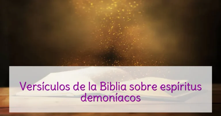 Versículos de la Biblia sobre espíritus demoníacos