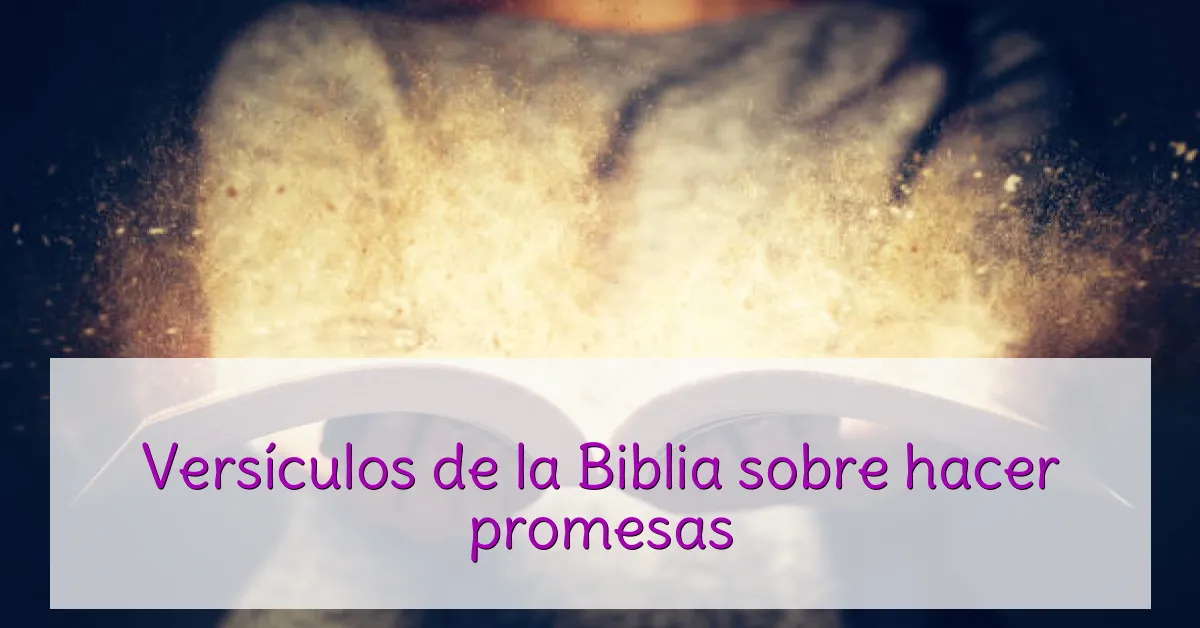 Versículos de la Biblia sobre hacer promesas