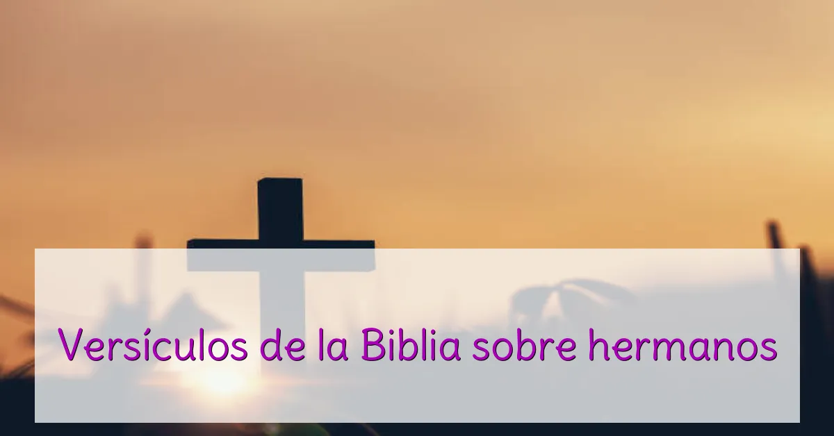 Versículos de la Biblia sobre hermanos