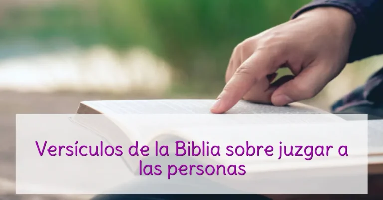 Versículos de la Biblia sobre juzgar a las personas