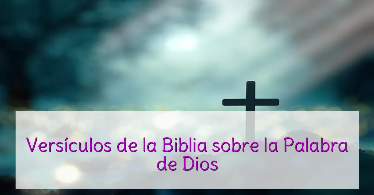 Versículos de la Biblia sobre la Palabra de Dios