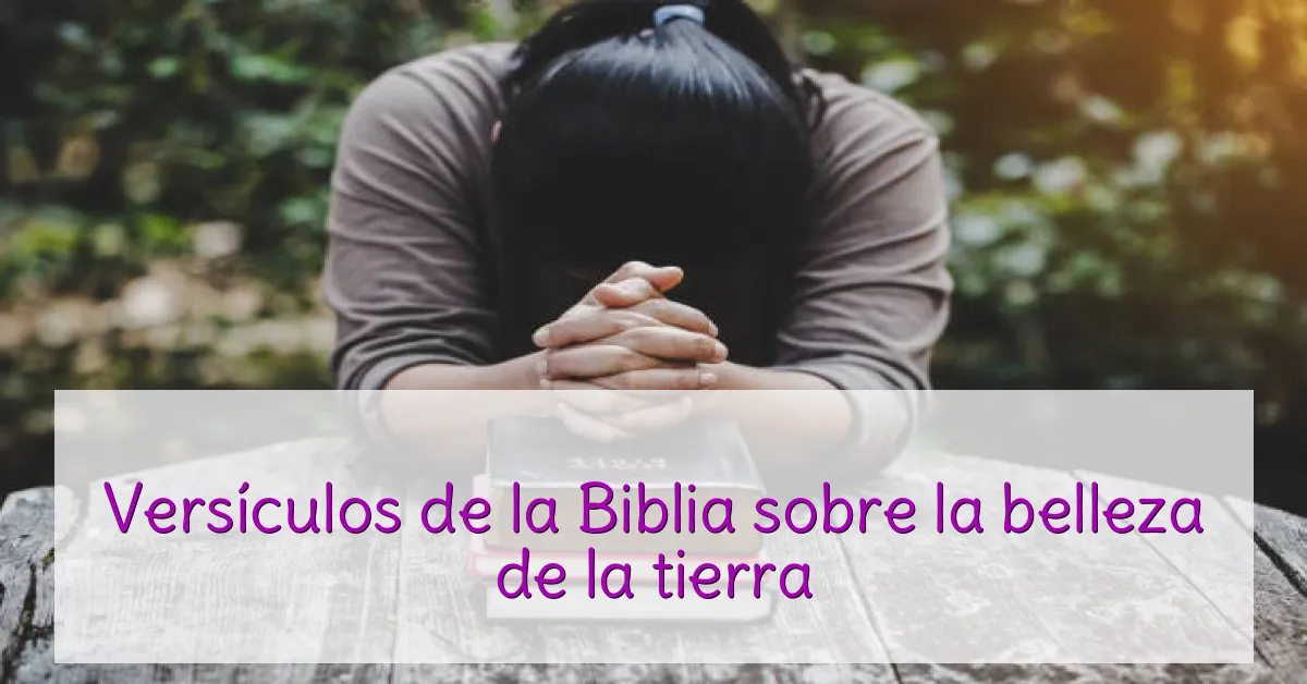 Versículos de la Biblia sobre la belleza de la tierra