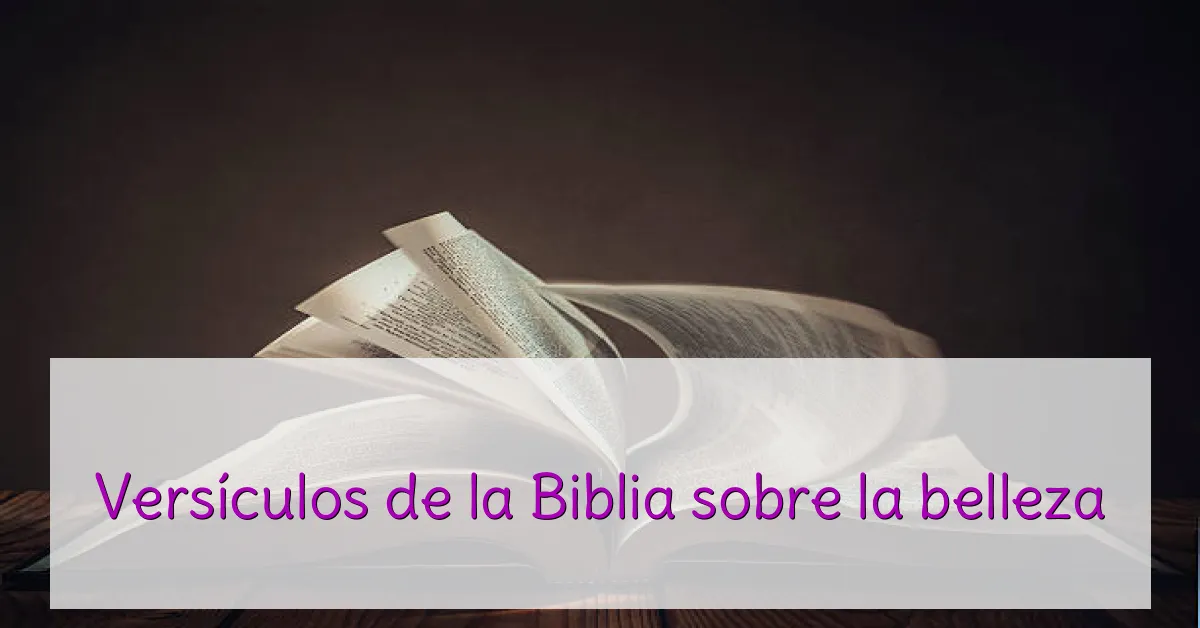 Versículos de la Biblia sobre la belleza