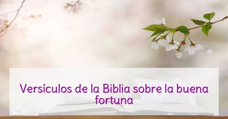 Versículos de la Biblia sobre la buena fortuna