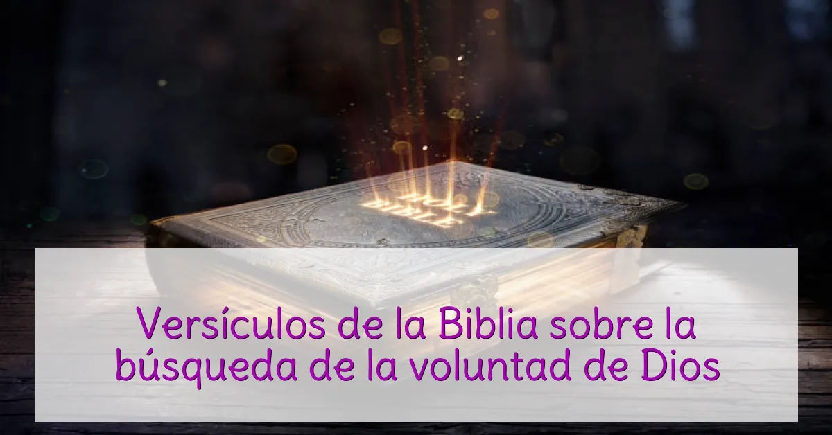 Versículos de la Biblia sobre la búsqueda de la voluntad de Dios