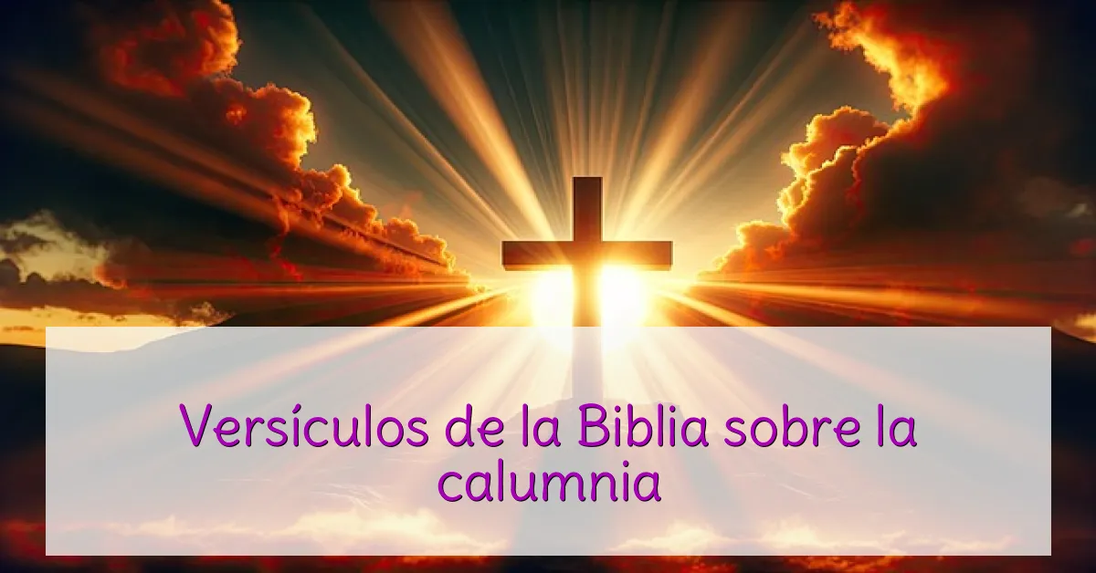 Versículos de la Biblia sobre la calumnia