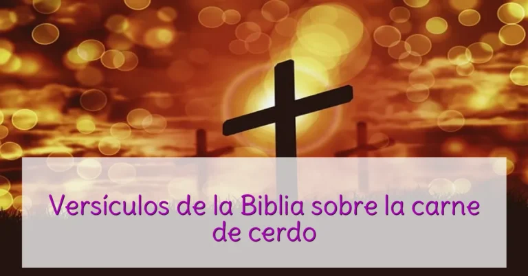 Versículos de la Biblia sobre la carne de cerdo
