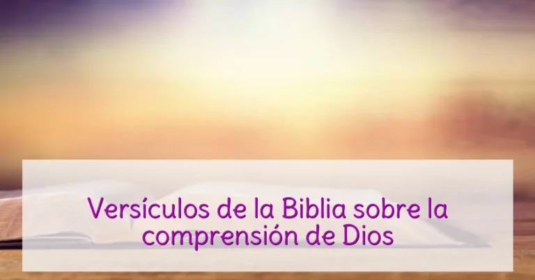Versículos de la Biblia sobre la comprensión de Dios