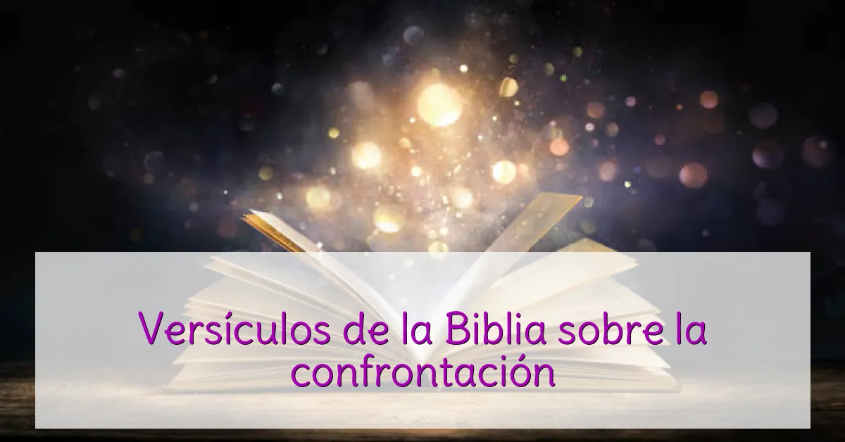 Versículos de la Biblia sobre la confrontación