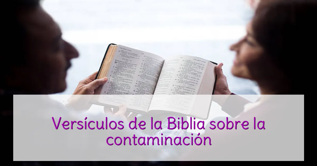 Versículos de la Biblia sobre la contaminación