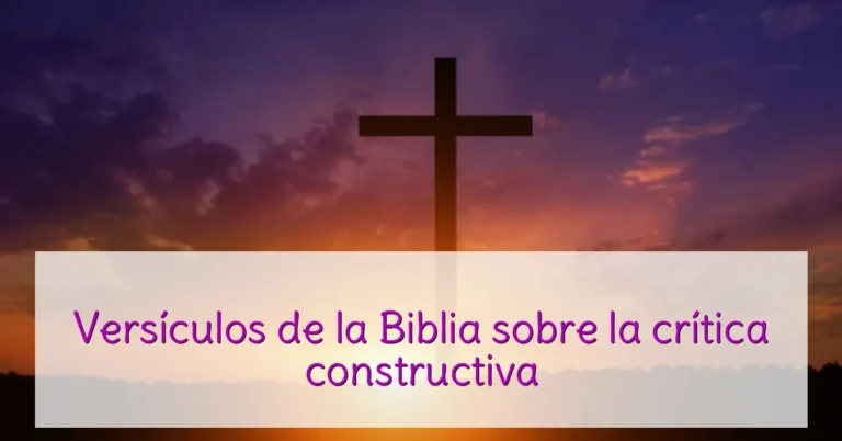 Versículos de la Biblia sobre la crítica constructiva
