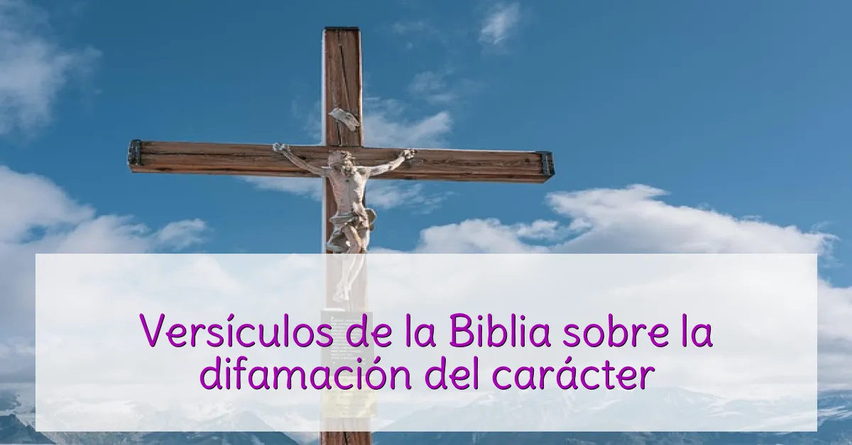 Versículos de la Biblia sobre la difamación del carácter