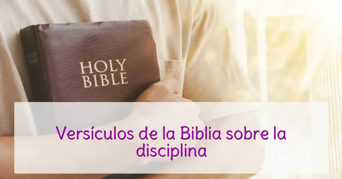 Versículos de la Biblia sobre la disciplina