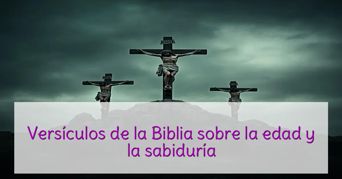 Versículos de la Biblia sobre la edad y la sabiduría