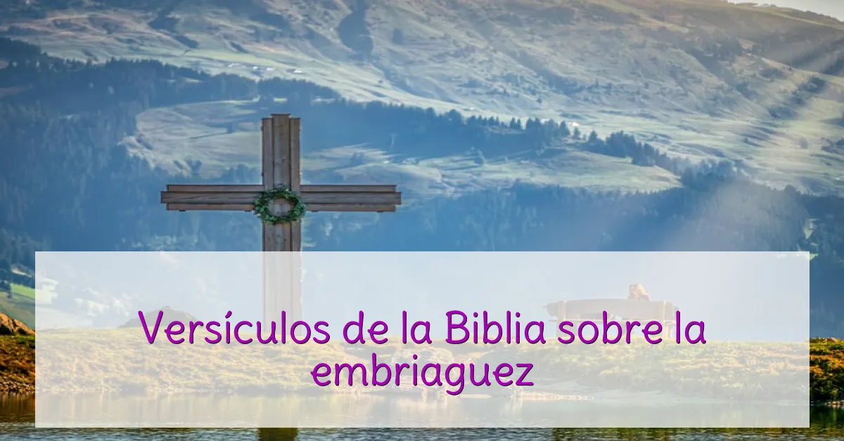 Versículos de la Biblia sobre la embriaguez