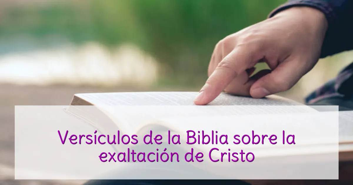 Versículos de la Biblia sobre la exaltación de Cristo