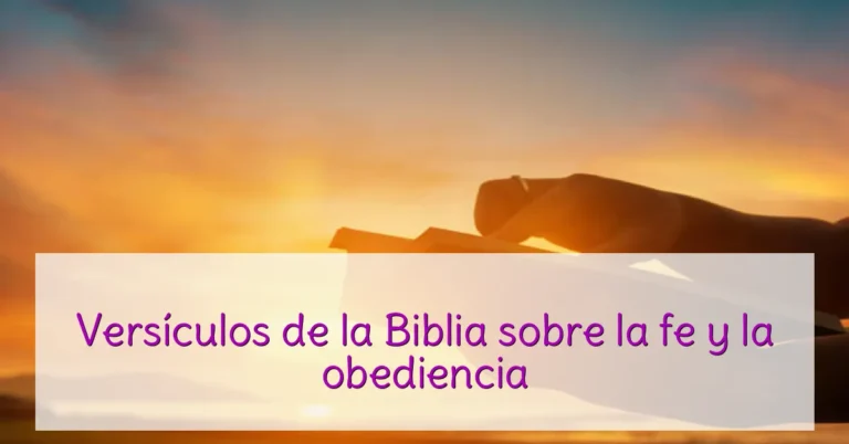 Versículos de la Biblia sobre la fe y la obediencia