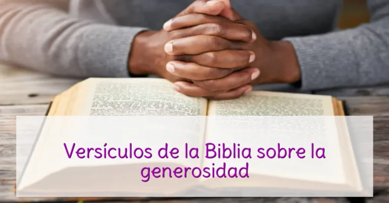 Versículos de la Biblia sobre la generosidad