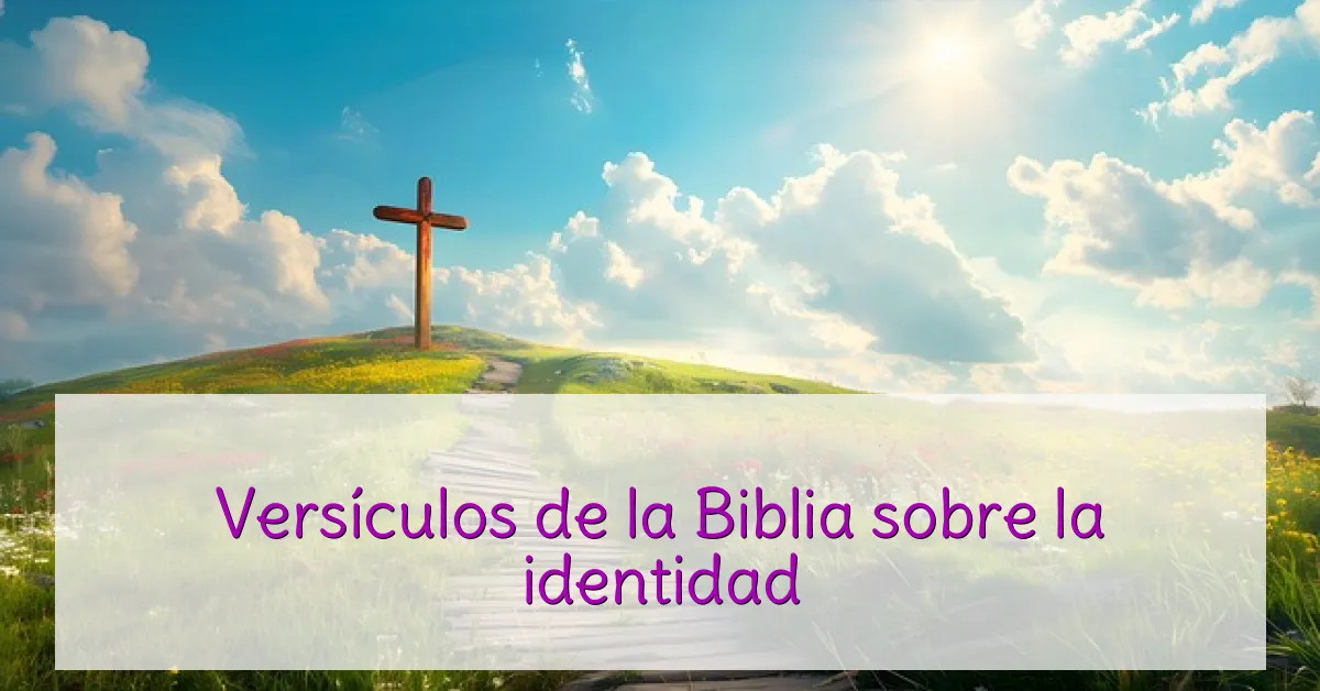 Versículos de la Biblia sobre la identidad