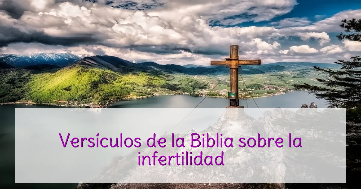 Versículos de la Biblia sobre la infertilidad
