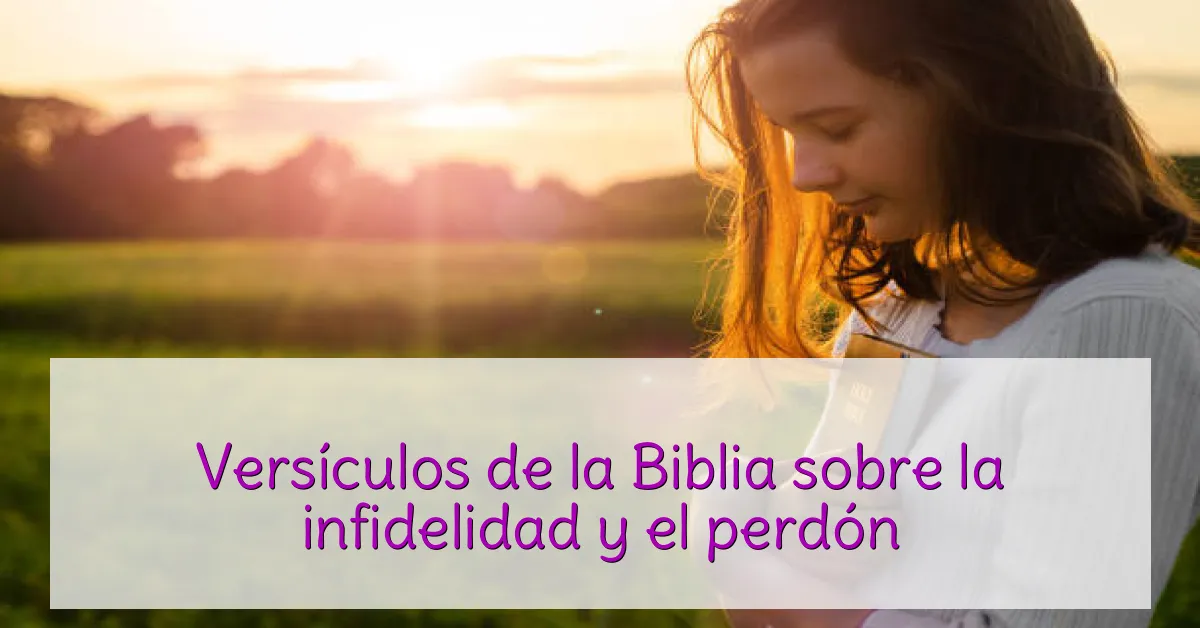 Versículos de la Biblia sobre la infidelidad y el perdón